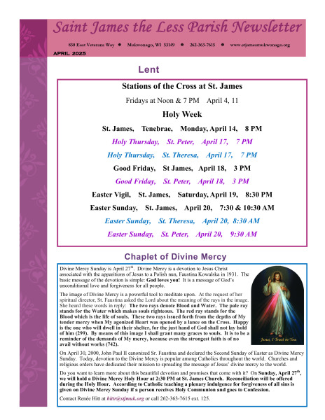 April 2025 newsletter 4 page